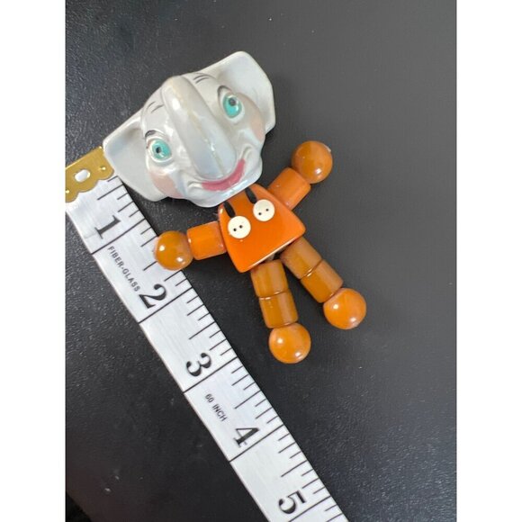 1930's TYKIE Toy Eppy ELEPHANT Head Bakelite Body Articulated BABY Rattle - Picture 5 of 6
